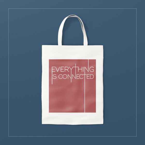 Everything is connected tote bag